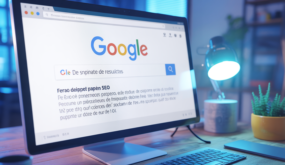 Exemple clair et simple d'une meta description SEO efficace affichée dans les résultats de recherche.